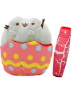 Комплект М'яка іграшка кіт у яйці Pusheen cat і Антистрес іграшка Mokuru (vol-729)