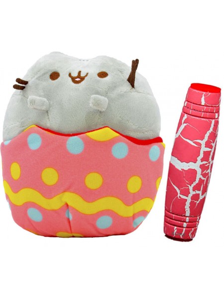 Комплект М'яка іграшка кіт у яйці Pusheen cat і Антистрес іграшка Mokuru (vol-729)