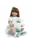 Силіконова колекційна лялька Reborn Doll 60 см Дівчинка Ніка (199)