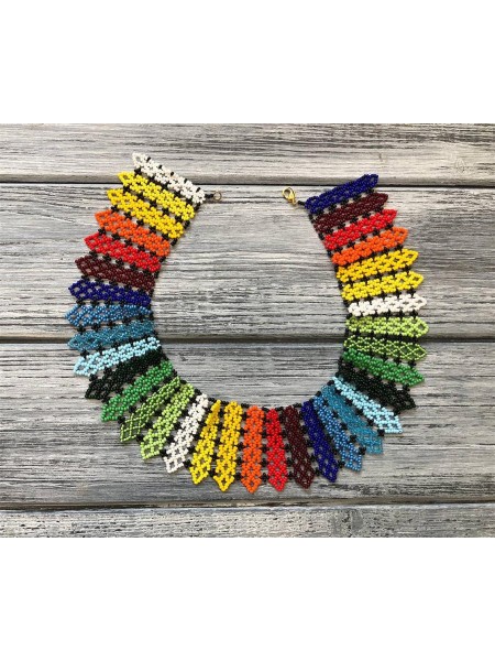 Намисто з чеського бісеру HatynkaUA Rainbow Necklace ручної роботи (SUN999_01)