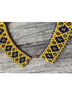 Намисто-силянка з чеського бісеру HatynkaUA Geometric Necklace кольє ручної роботи (SUN999_02)