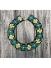 Кольє із чеського бісеру HatynkaUA Flowers Necklace намисто ручної роботи (SUN999_07)