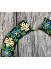Кольє із чеського бісеру HatynkaUA Flowers Necklace намисто ручної роботи (SUN999_07)