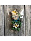 Кольє із чеського бісеру HatynkaUA Flowers Necklace намисто ручної роботи (SUN999_07)