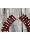 Кольє із чеського бісеру HatynkaUA Folk Necklace намисто ручної роботи (SUN999_08)