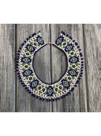 Традиційна українська силянка з бісеру HatynkaUA Necklace намисто під шию ручної роботи (SUN999_09)