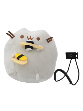 М'яка іграшка кіт з ролом Pusheen cat Сірий + подарунок (vol-1043)