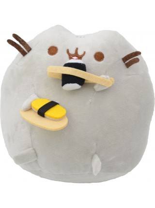 М'яка іграшка кіт з ролом Pusheen cat Сірий + подарунок (vol-1043)