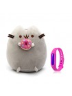 Набір М'яка іграшка Pusheen cat з пончиком Gray і Дитячий силіконовий браслет від комарів (vol-1087)