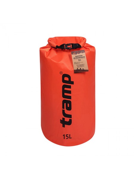 Гермомішок 15 л Tramp PVC Diamond Rip-Stop TRA-112 Жовтогарячий