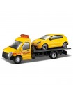 Ігровий набір Bburago Автоперевізник з машинкою Alfa Romeo Mito Yellow OL32844