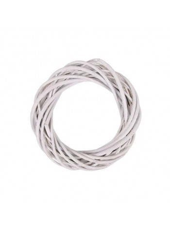 Вінок із лози Flora 20 см. Білий (39000)