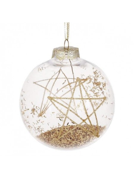 Куля новорічна пластикова Flora D 10 см (12364)