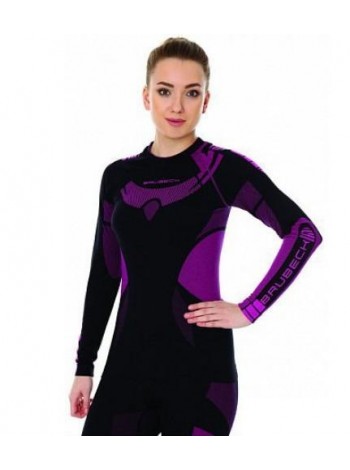 Термокофта Brubeck Dry Bruebeck (1026-LS13070-black/amaran)