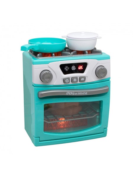 Дитяча кухонна плита Qun Feng Toys Play at Home 20х18х11 см Бірюзовий (103119)