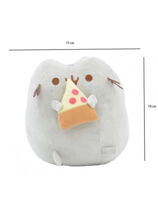 Насадка для корекції письма рожевий і м'яка іграшка кіт з піцою Пушин кет 18х15 см (vol-1756)