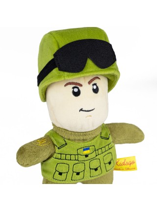 М'яка іграшка KidsQo солдат ВСУ без бороди 25 см (KD703)