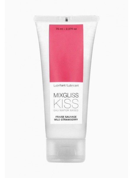 Лубрикант на водній основі зі смаком полуниці MixGliss KISS Wild Strawberry 70 мл (SO1620)