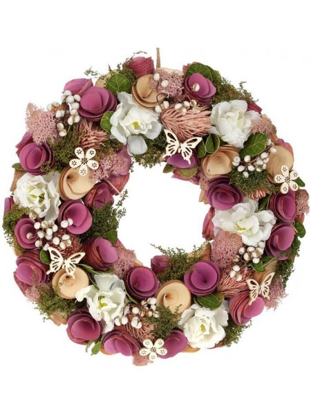 Декоративний вінок підвісний Cream Magnolia Ø 33 cm Bona DP118237