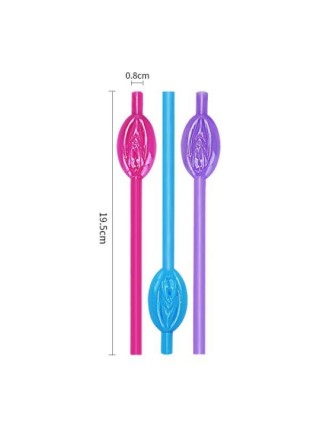 Коктейльні трубочки у формі статевих губ Lovetoy Original Pussy Straws 9 шт.