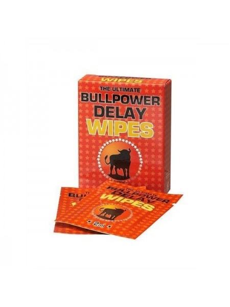 Серветки для затримки еякуляції Cobeco Bull Power Wipes 6 шт. по 2 мл