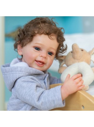 Силіконова колекційна лялька реборн Reborn Doll Хлопчик Йогорка Висота 55 см (436)