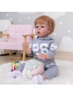 Силіконова колекційна лялька реборн велика Reborn Doll Хлопчик Мірон Висота 75 см (439)