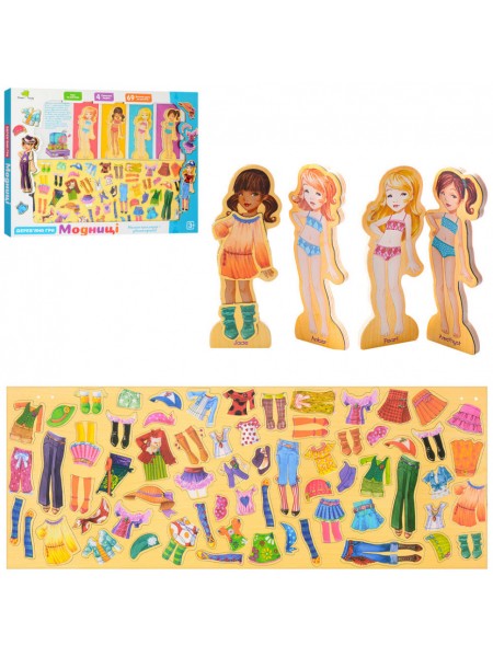 Дерев'яна гра Tree Toys MD 1076 Гардероб магнітний