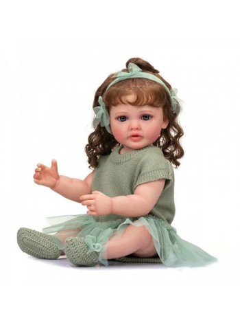 Силіконова колекційна лялька Реборн Reborn Doll Дівчинка Софія Висота 55 см (472)