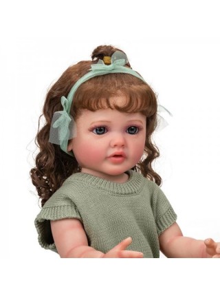 Силіконова колекційна лялька Реборн Reborn Doll Дівчинка Софія Висота 55 см (472)