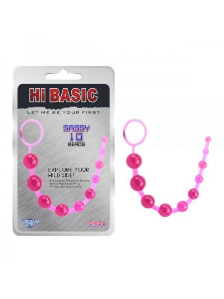 Анальні намисто на зв'язці Chisa рожеві Sassy Anal Beads