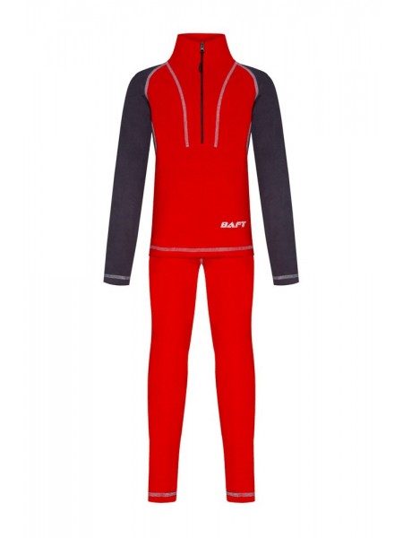 Термобілизна Baft F-Line Kids 134 сірий (FL3204-134) FL3402-122, 122 см, Сірий/Червоний
