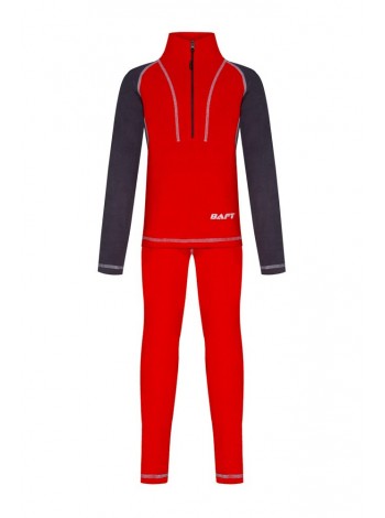 Термобілизна Baft F-Line Kids 134 сірий (FL3204-134) FL3403-128, 128 см, Сірий/Червоний