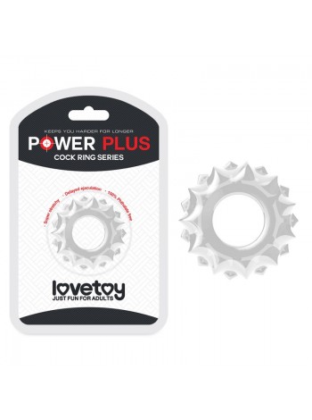 Прозоре ерекційне кільце для пінису Lovetoy Power Plus