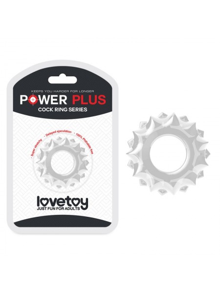 Прозоре ерекційне кільце для пінису Lovetoy Power Plus