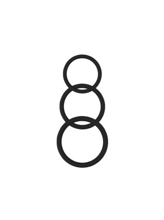 Ерекційні кільця різного розміру чорні Chisa Magnum Force Cock Ring