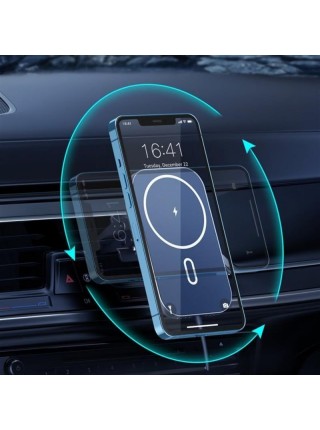 Бездротовий зарядний пристрій CHOETECH Car Magnetic Mount Inductive Qi Charger 15 W (T200-F)