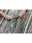 Традиційна українська силянка з бісеру HatynkaUA Colored Drops намисто під шию ручної роботи (SUN999_13)