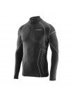 Термокофта з комірцем (лонгслів) X-Tech Maglia Race 3 Munica Lunga lupetto Nero L/XL Чорна