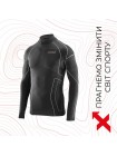 Термокофта з комірцем (лонгслів) X-Tech Maglia Race 3 Munica Lunga lupetto Nero L/XL Чорна