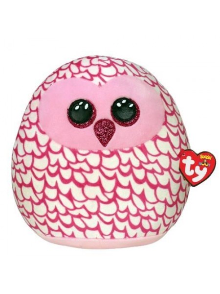 М'яка іграшка TY SQUISH-A-BOOS 39300 Рожева сова "PINKY" 20 см (008421393008)