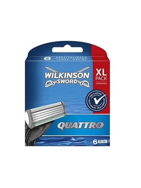 Змінні касети для гоління Wilkinson Sword Quattro XL — 6 шт (1013)