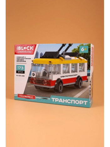 Конструктор дитячий Тролейбус IBLOCK PL-921-438 Різнобарвний (2000989445821)