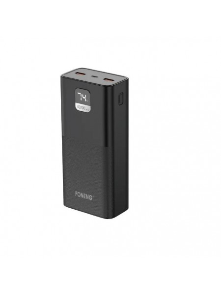 УМБ FONENG Power Bank 30000 mAh (ЖК дисплей) чорний P55