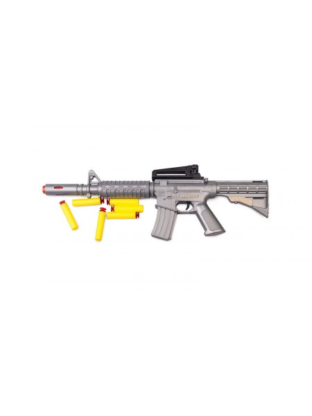 Іграшковий автомат з м'якими кулями M16 PF Golden Gun 910GG Сріблястий