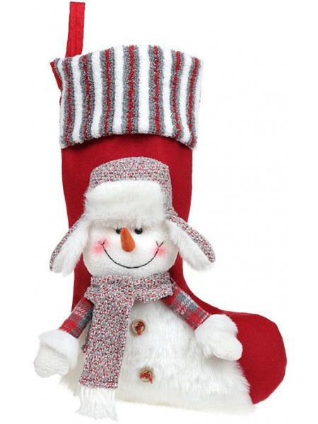 Новорічний декор-носок Snowman red DP186334