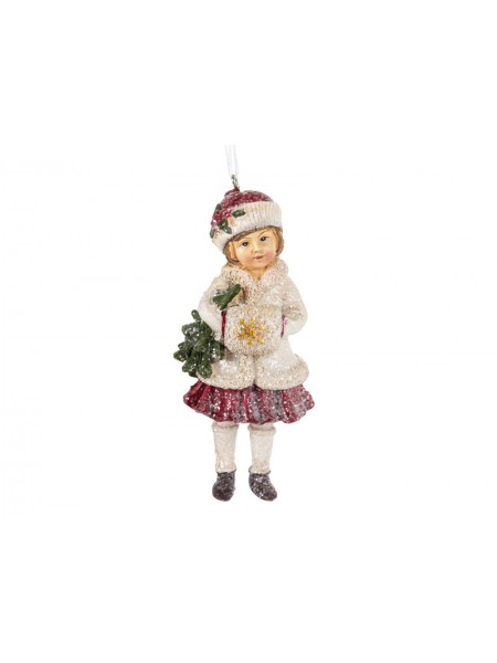 Ялинкова фігурка Christmas Girl з муфточкою Lefard AL186504