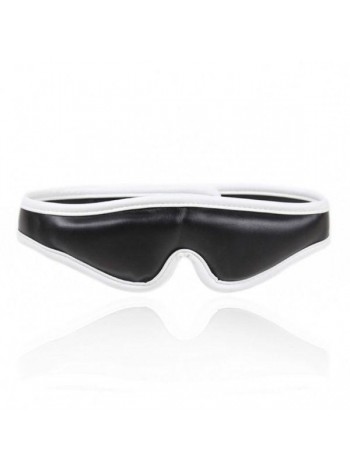 Губчаста чорна маска-пов'язка для очей Bdsm4u White Bordure Magic Paste Eyepatch
