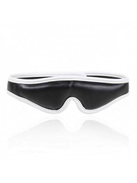Губчаста чорна маска-пов'язка для очей Bdsm4u White Bordure Magic Paste Eyepatch