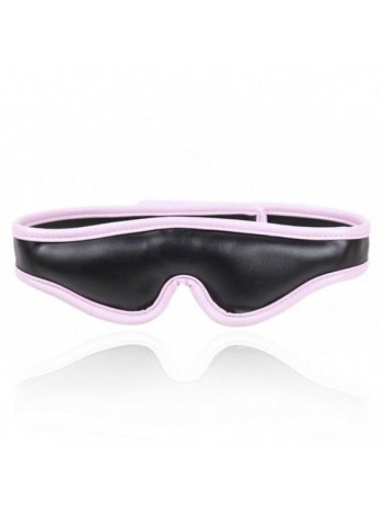 Губчаста чорна маска-пов'язка для очей Bdsm4u Pink Bordure Magic Paste Eyepatch